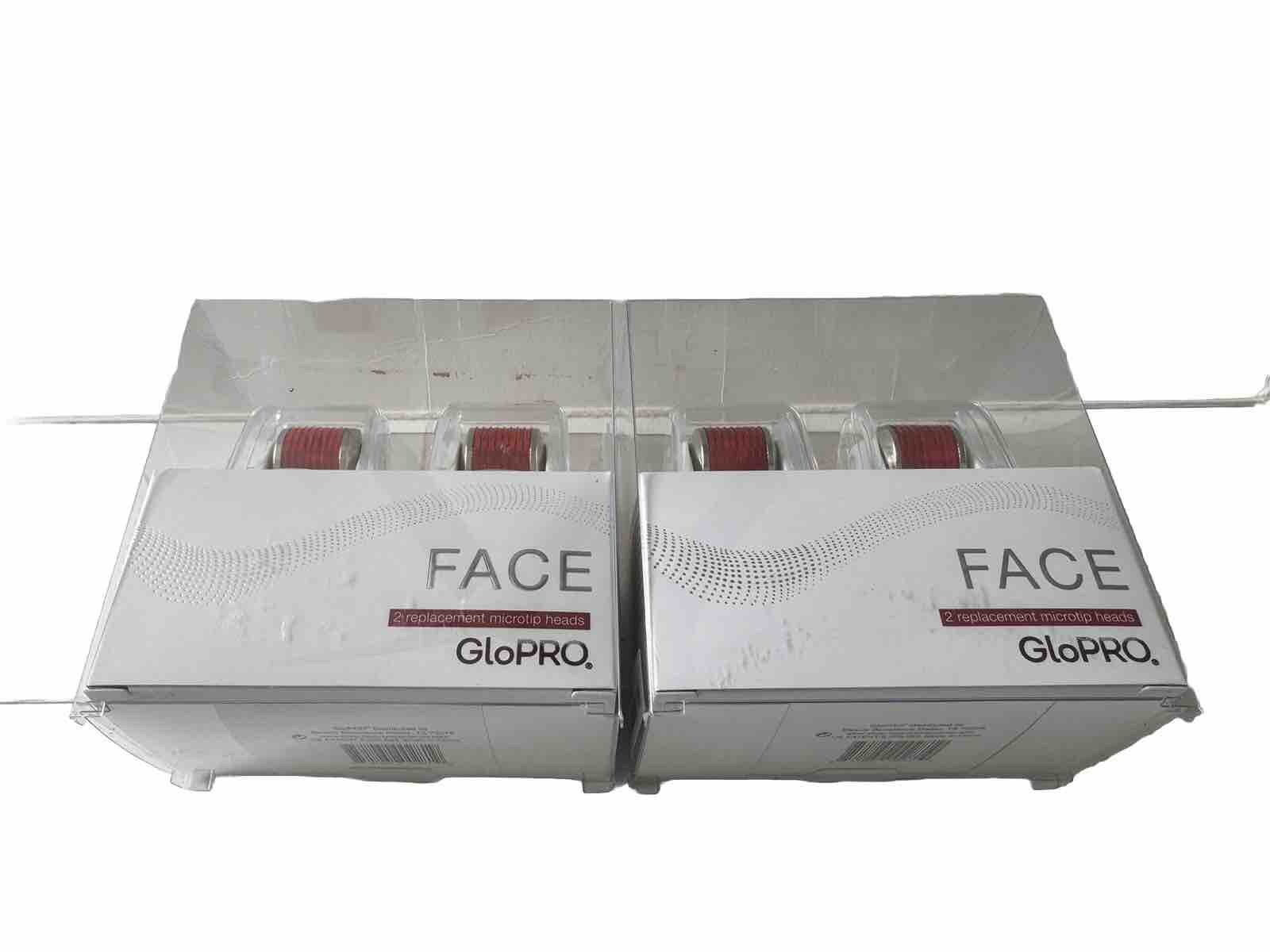 GloPro 4 Replacement Microtip Face Heads Brand New IN Box 2 x 2 = 4 Pcs