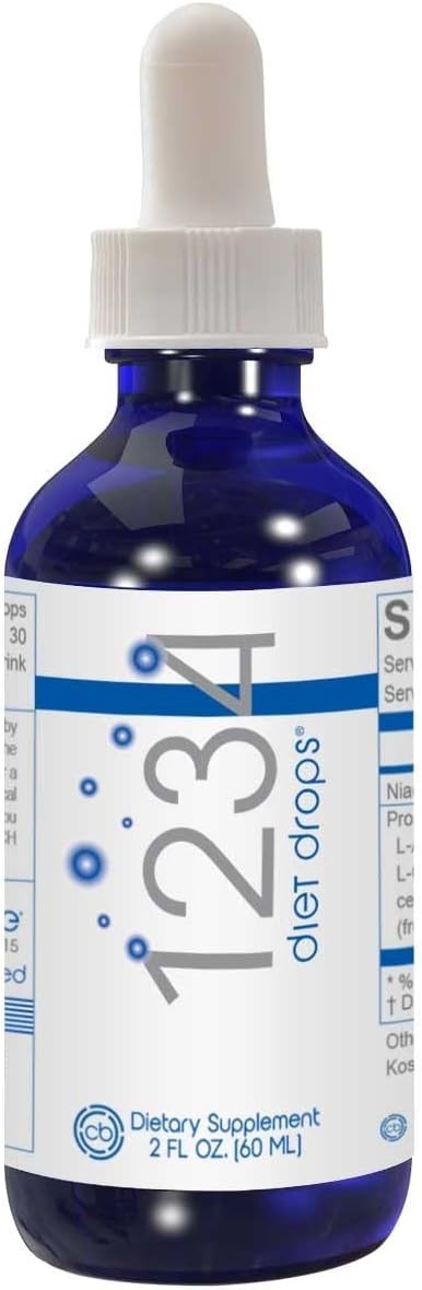 Creative Bioscience 1234 Diet Drops- 3 PACK- 12 2fl. Oz. blue dropper bottles