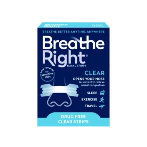 6 Pack – Breathe Right Nasal Strips, Small/Medium, Clear, 30 Each