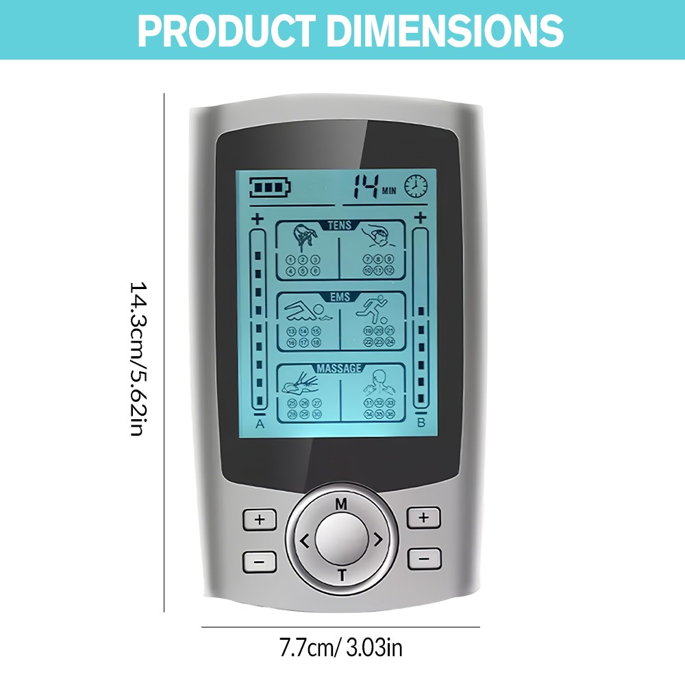 Tens Unit Muscle Stimulator Machine EMS Pulse 36 Modes Massager for Pain Relief