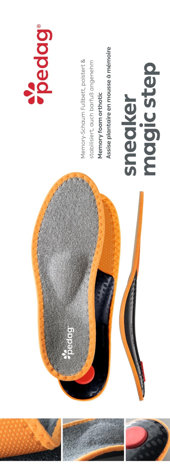 Pedag Sneaker Magic Step Athletic Shoe Insoles Handmade In Germany Supporting