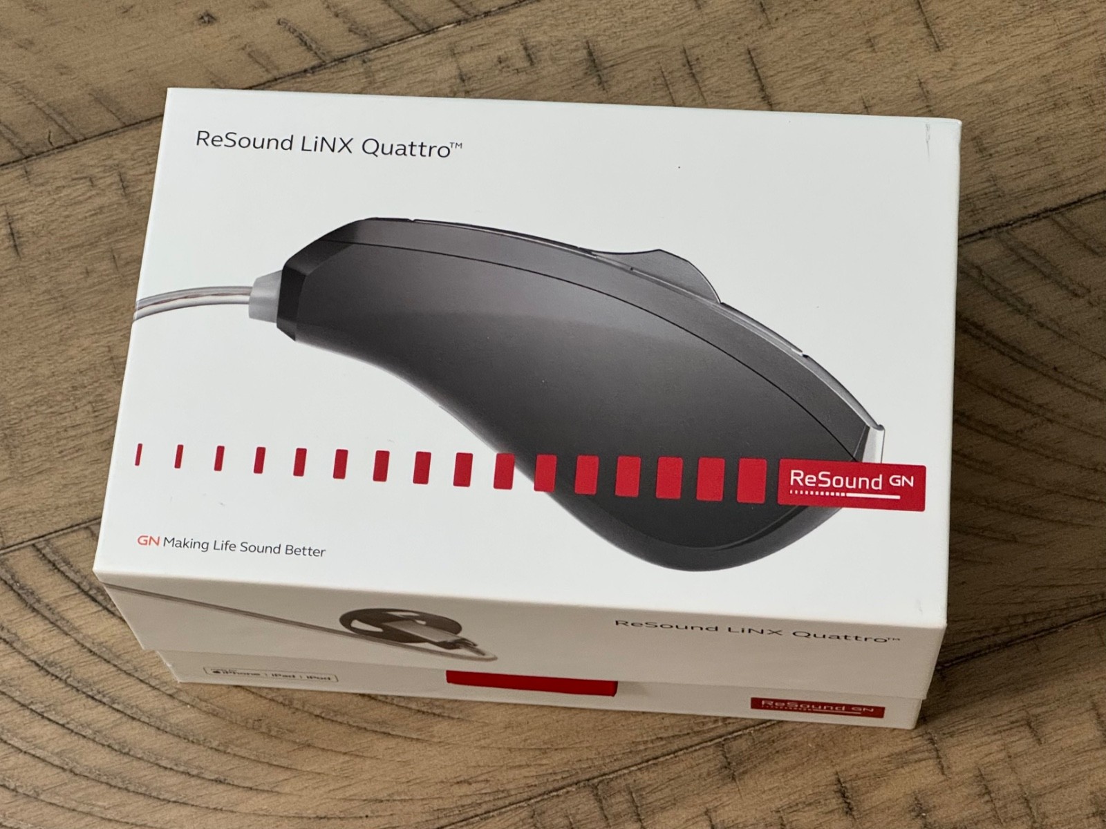ReSound LiNX Quattro 61 | Rechargeable Hearing Aids & C-1 Charging Case | Used