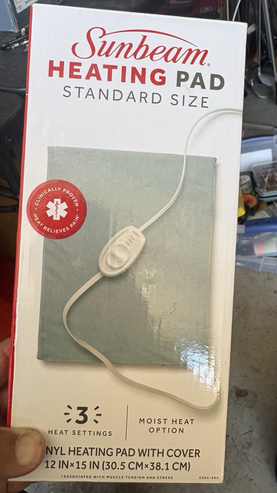 New Sunbeam Standard Size Heating Pad