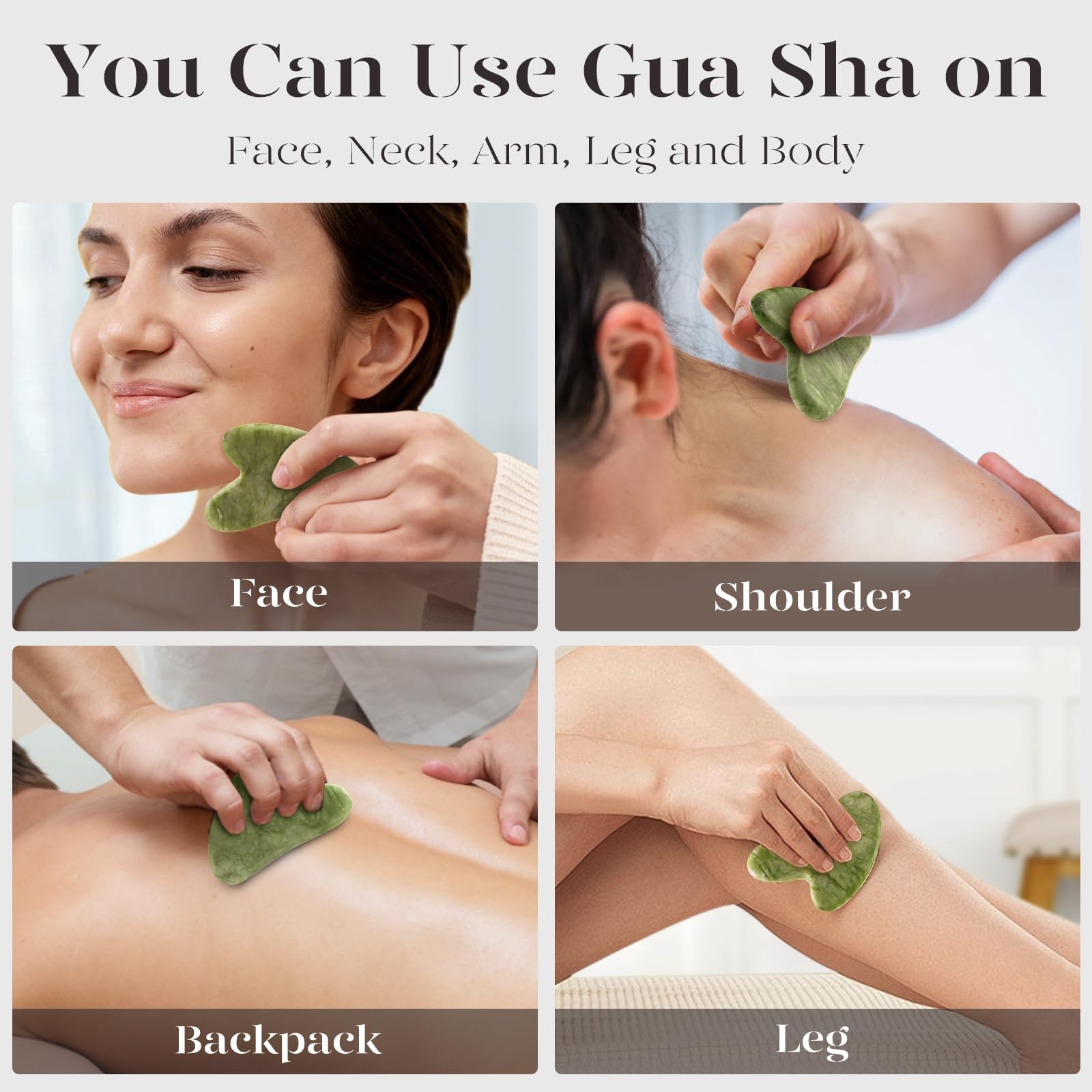 BAIMEI IcyMe Gua Sha Facial Tools Face Massager 1 Count (Pack of 1), Green