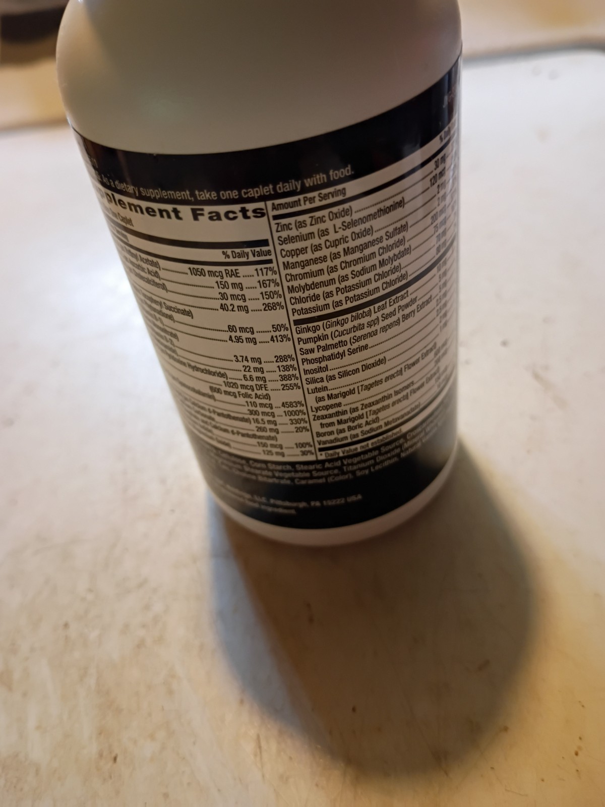 GNC Mega Men Essentials 50 Plus One Daily Multivitamin Gluten-Free 60 Caplets