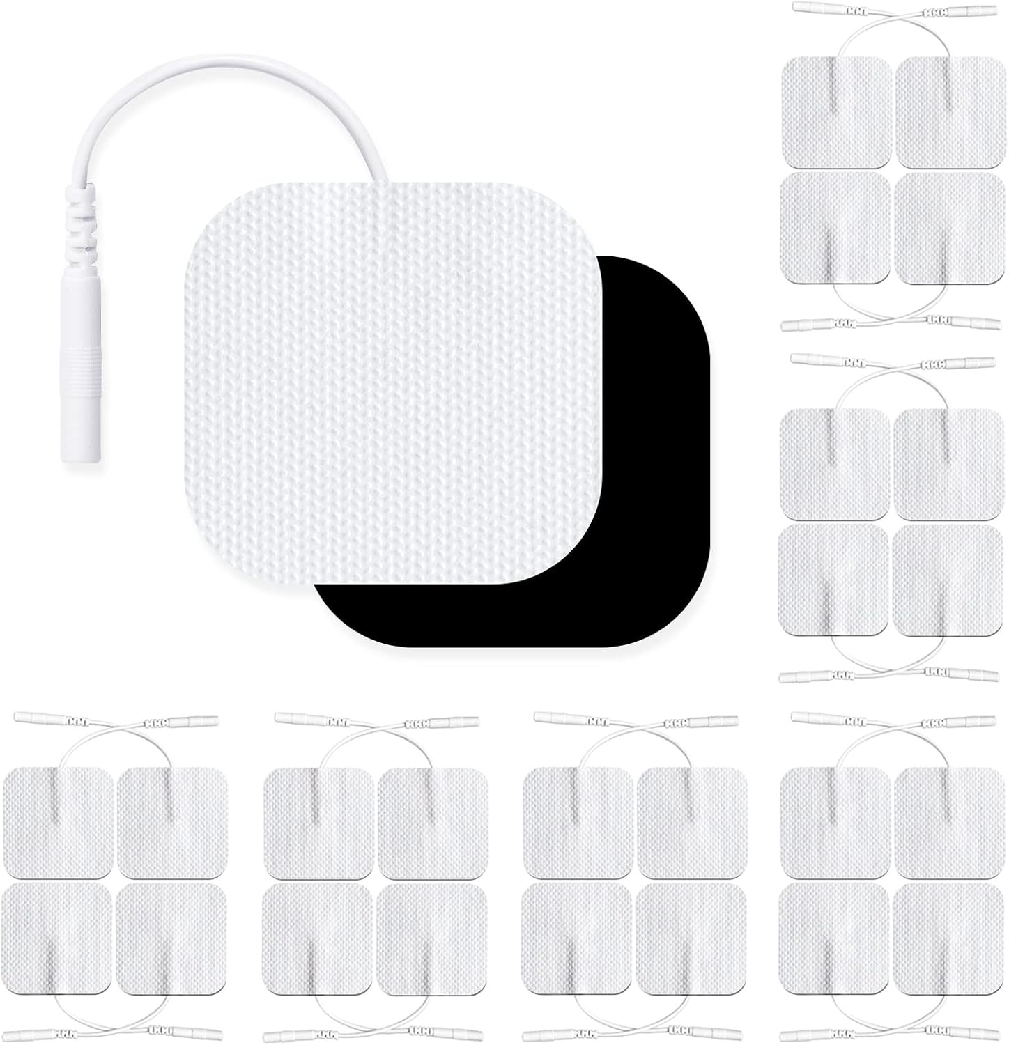 24 Pack 2″ X 2″ TENS Unit Replacement Pads Reuse More than 45 Times, Upgraded Se