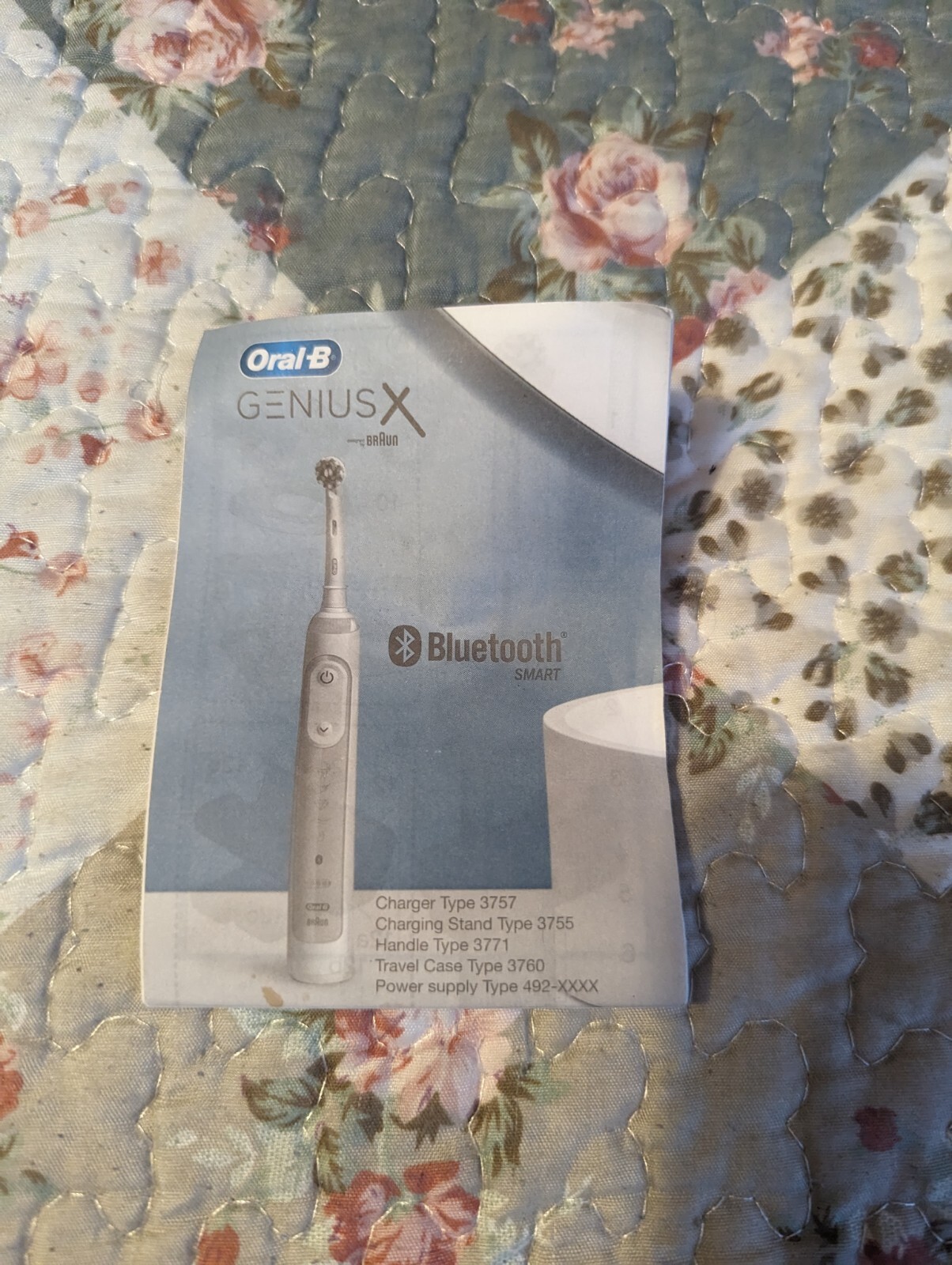 Oral-B Genius X Limited Rechargeable Bluetooth Smart *****Instructions ONLY**