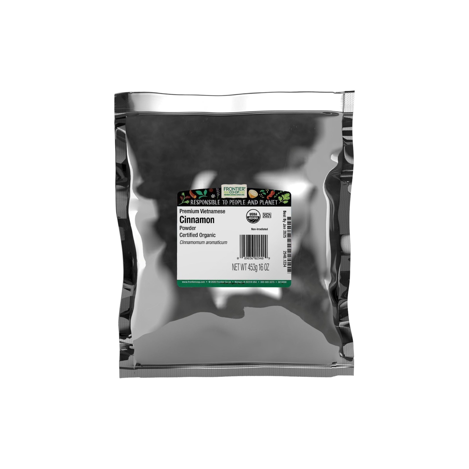 Frontier Organic Ground Vietnamese Cinnamon, 16 Ounce (Pack of 1), Default