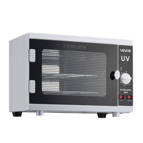 VEVOR 208B Nail Tool Cleaning Machine 12L UV Cabinet White