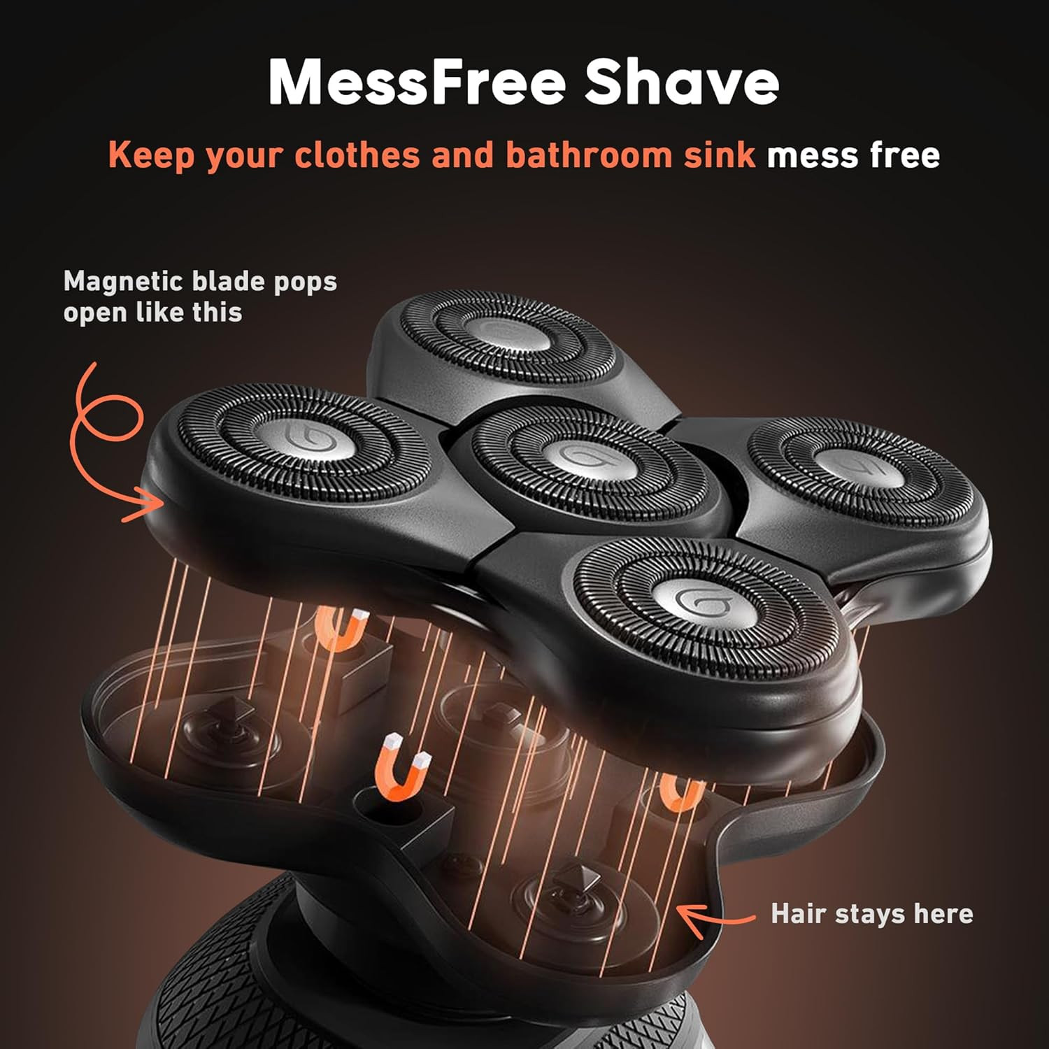 Groomie Baldiepro Cordless Bald Head Shavers for Men, Blade Refill 2.0 – Waterpr