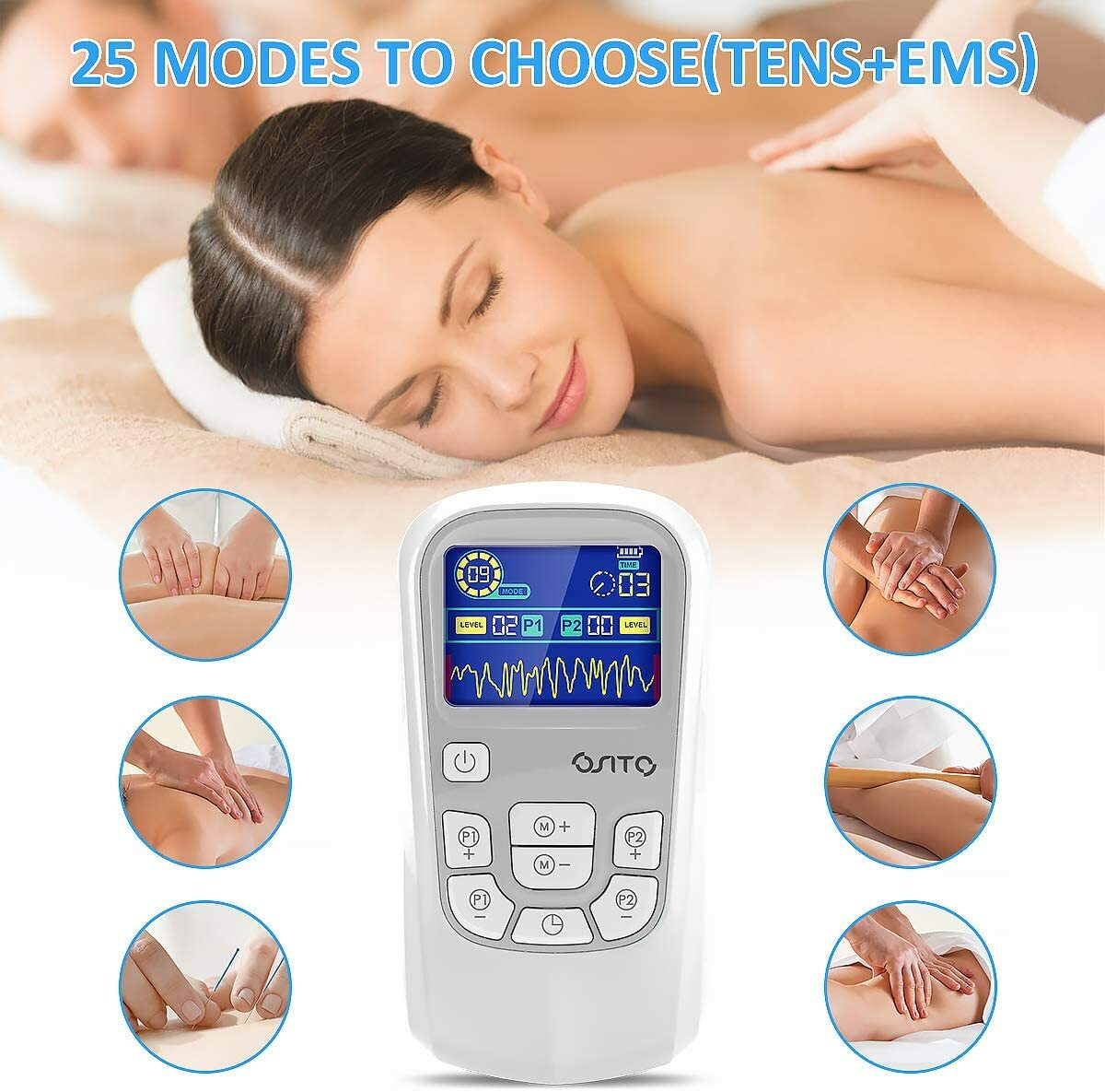 Tens Unit EMS Body Pulse Massage Electronic Stimulator Muscle Reflex Therapy US