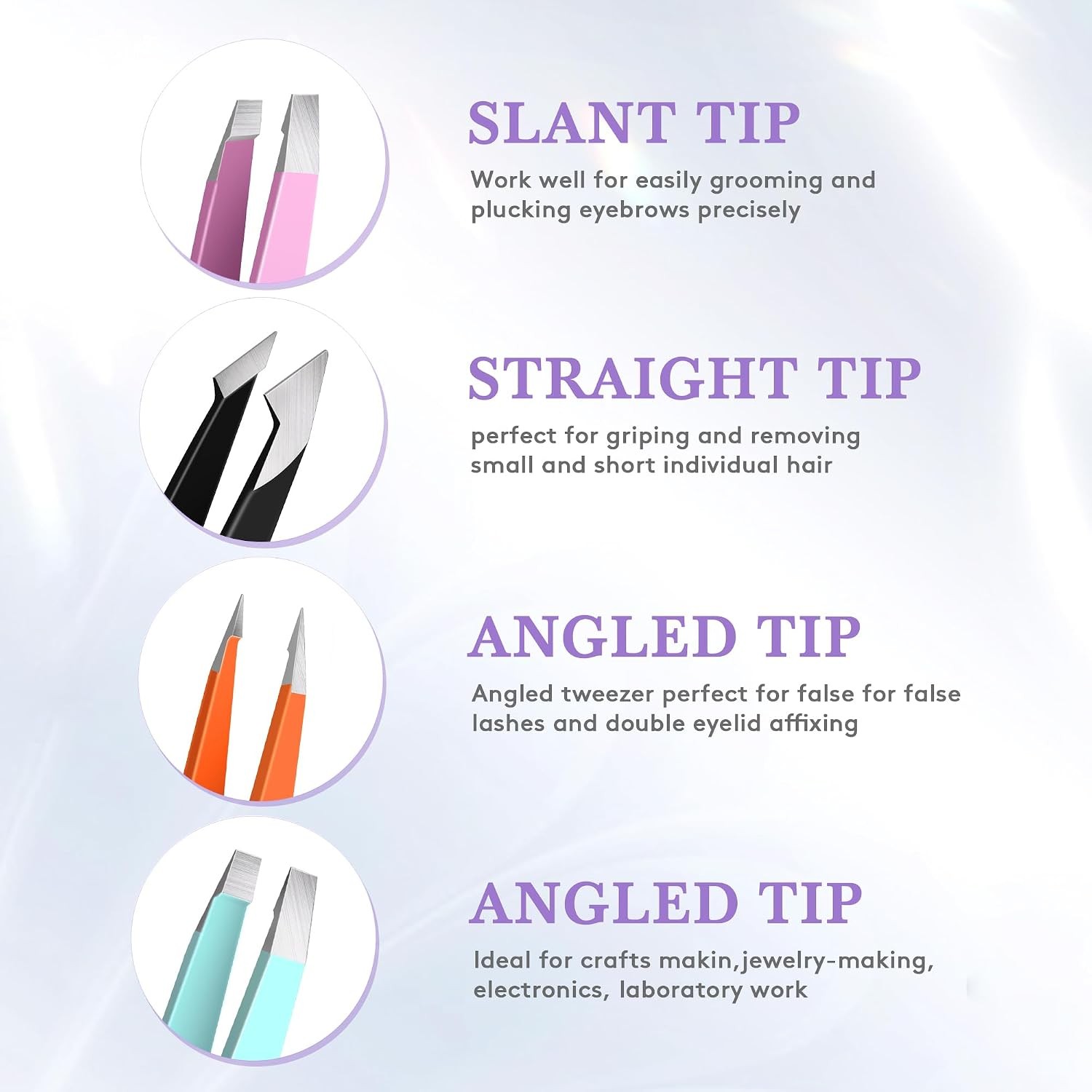 Bedace Tweezers For Women And Men Facial Hairthickened 430 Stainless Steel High