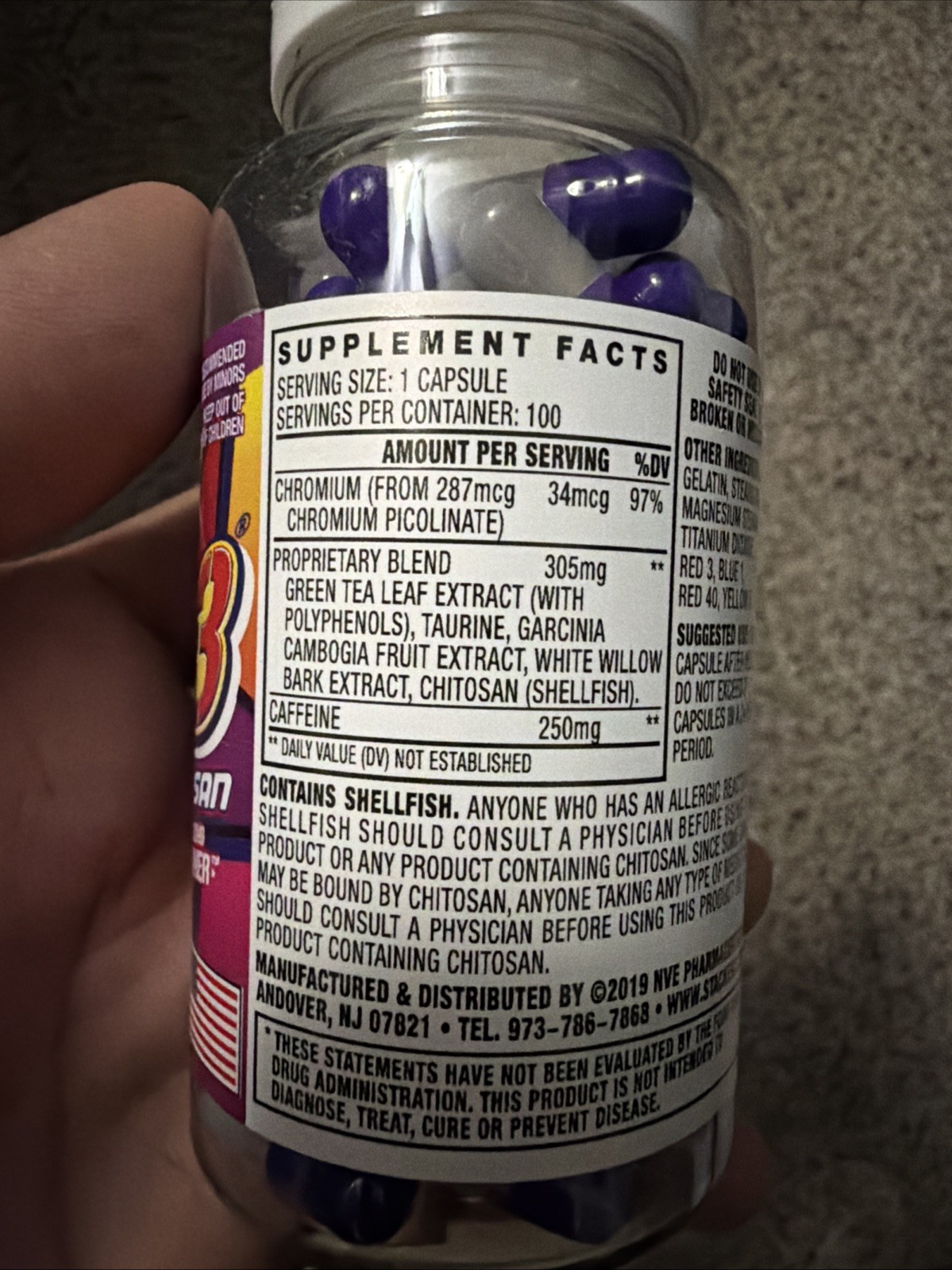 Stacker -3- 100ct Weight Loss & Energy Supplement Free Fast Ship *EXP 2030