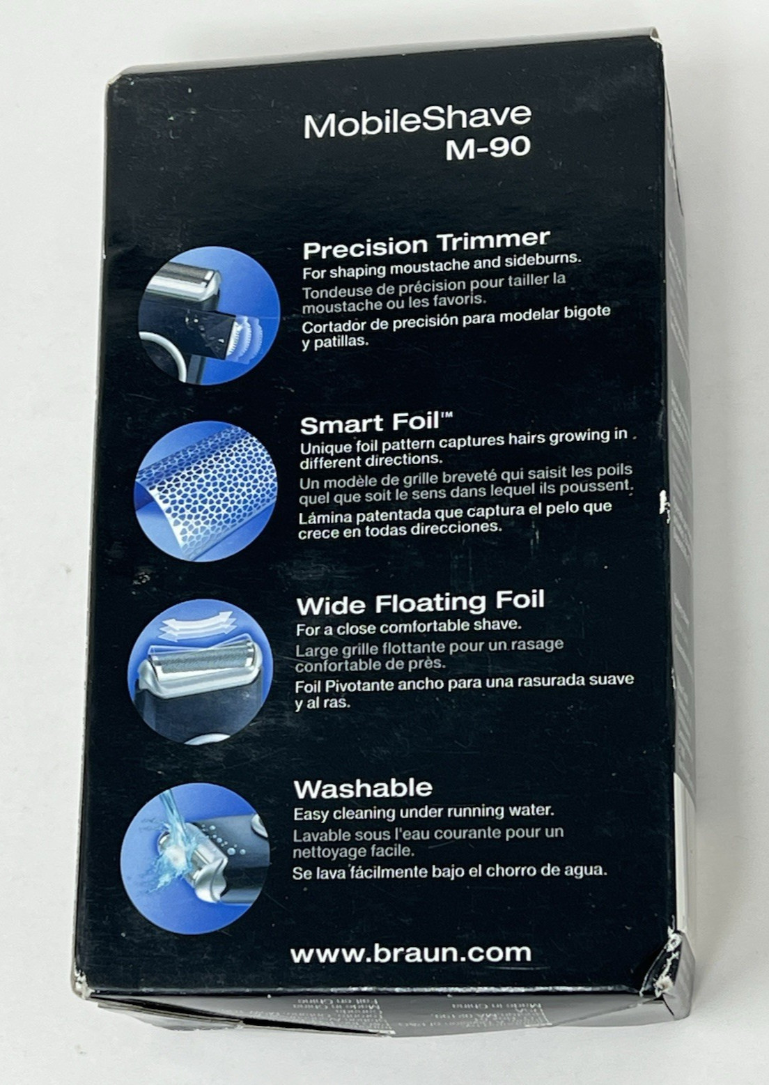 Braun M90 MobileShave Battery Operated Travel Shaver New In Box / Sealed