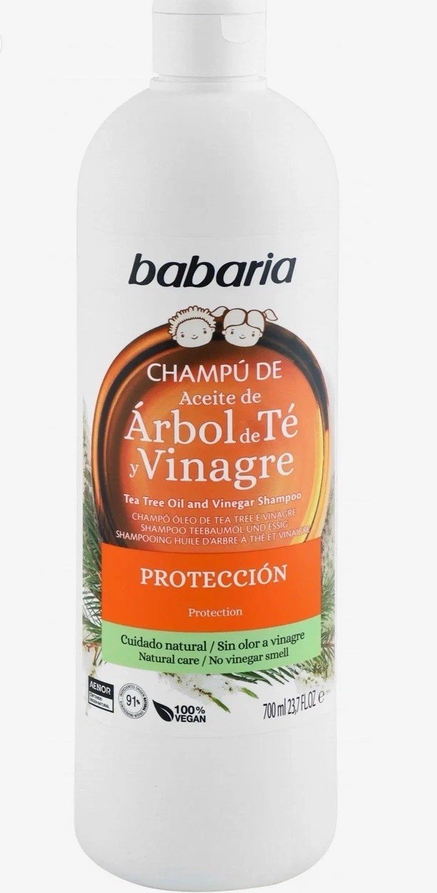Babaria Tea Tree Oil & Vinegar Shampoo 700ml – 23.67 fl oz