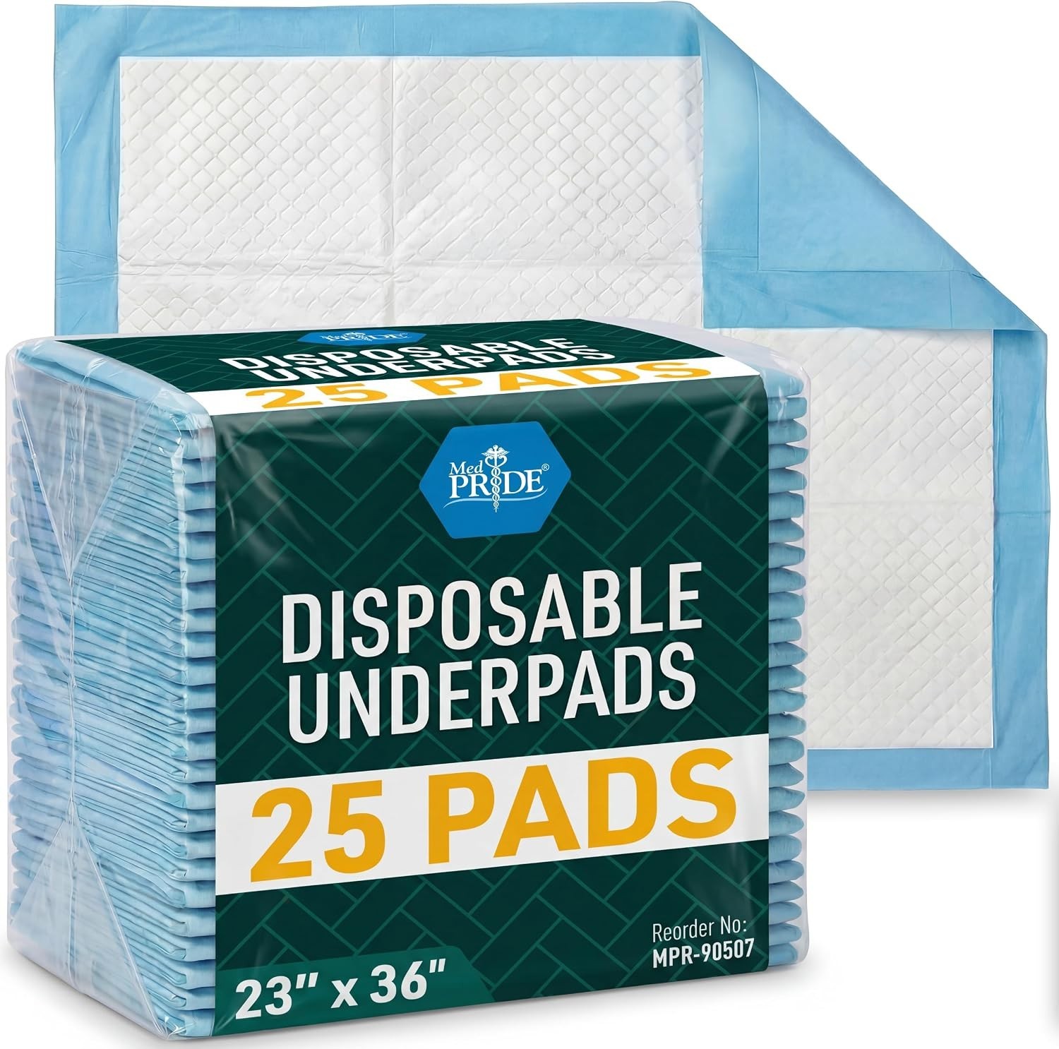 25 Pack Super Absorbent Disposable Underpads 23×36 in – Skin-Friendly Protection