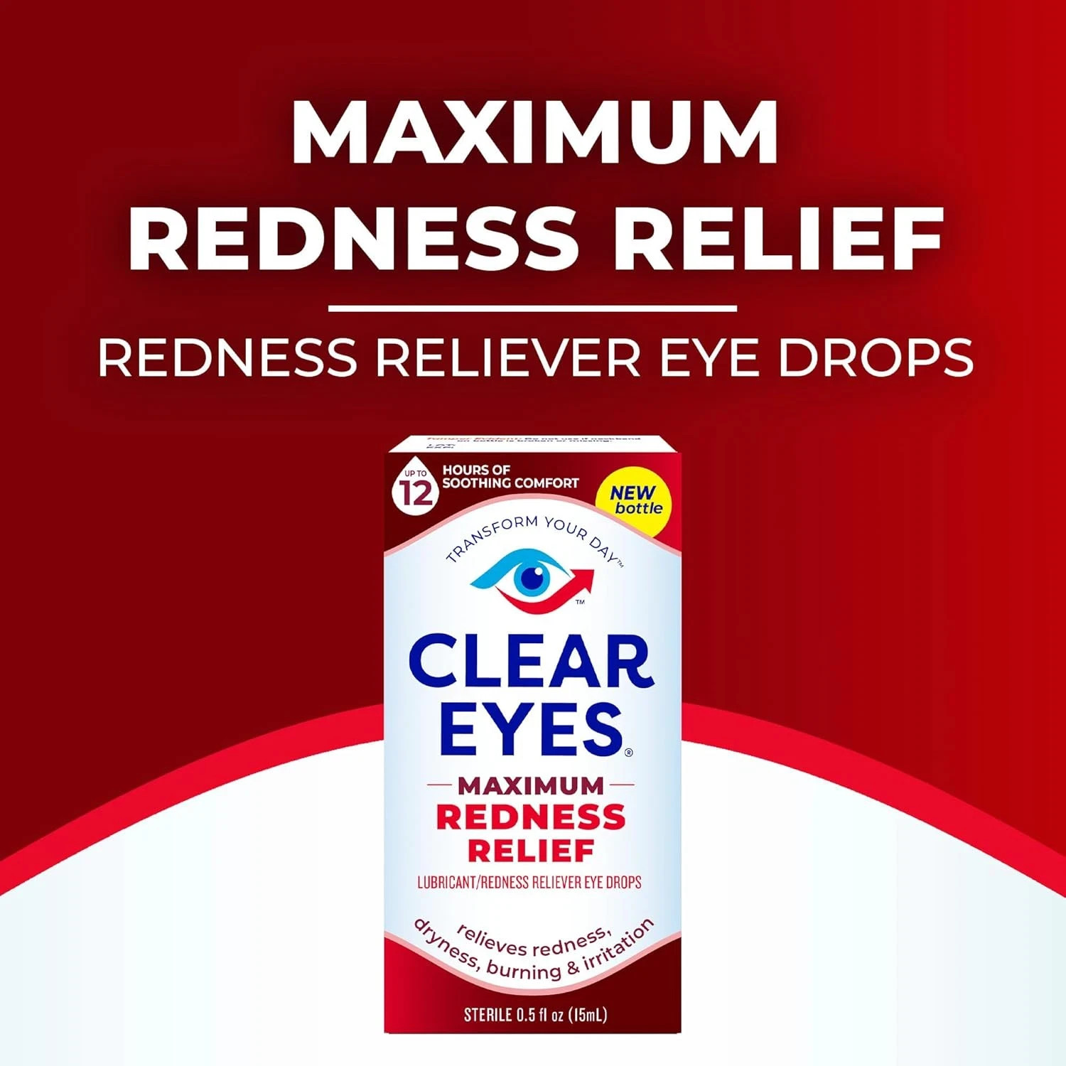 3 Pack Clear Eyes Maximum Strength Redness Relief Eye Drops 0.5 Oz Each