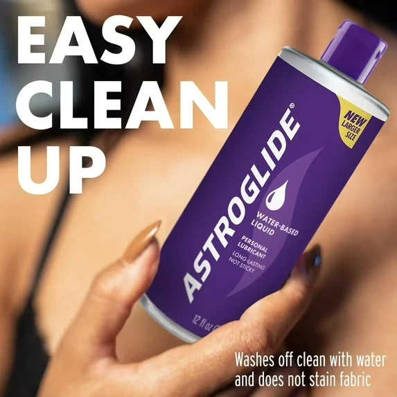 Astroglide Liquid, Water Based Personal Lubricant, Condom Compatible Lube 12oz