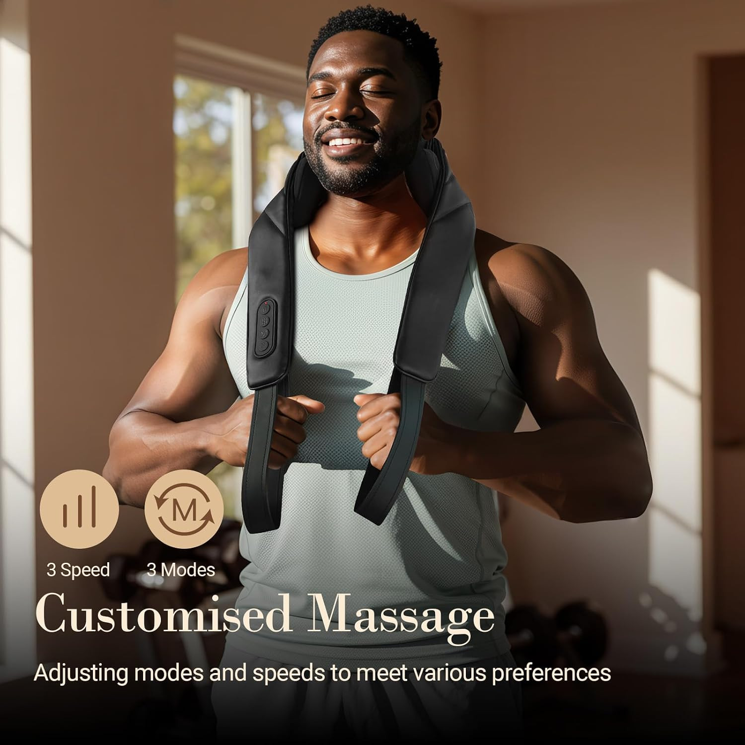 Cordless Neck Massager with Heat, HSA Store FSA Eligible 4D Shiatsu Shoulder Mas