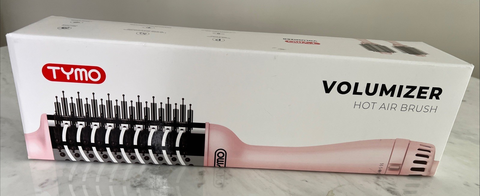 TYMO Volumizer Hot Air Brush Hair Dryer – Champagne Pink – 1200 Watt