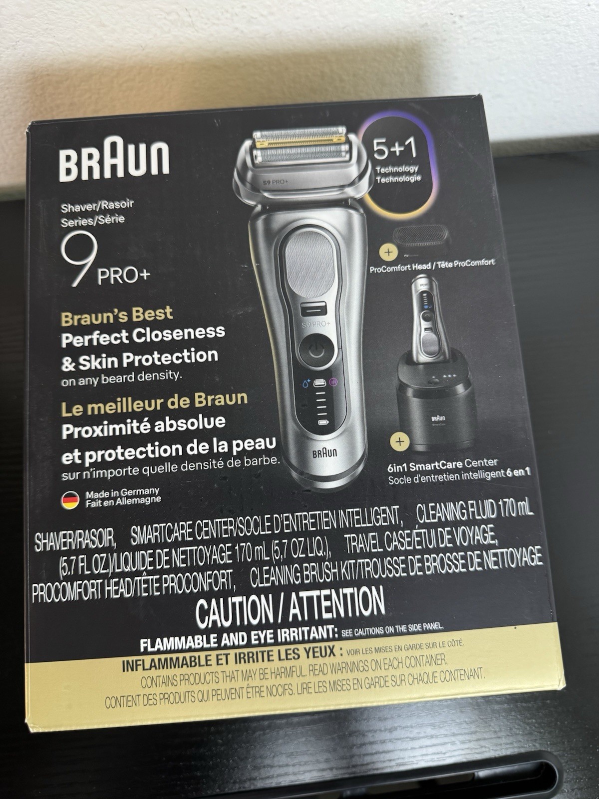 Braun Series 9 PRO+ Electric Shaver SmartCare Center New Open Box Silver 9697CC