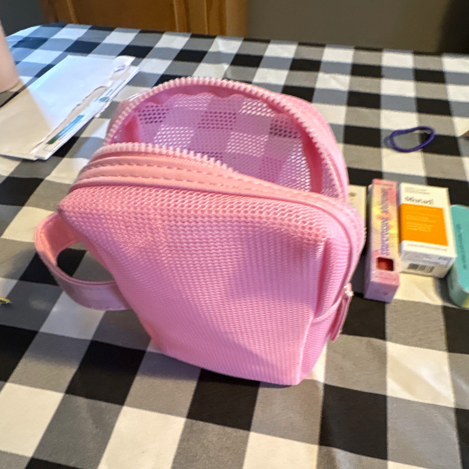 Sephora Pink Mesh Makeup Bag Mixed Mini Lot Glycolic Toner Vita-C Exfol
