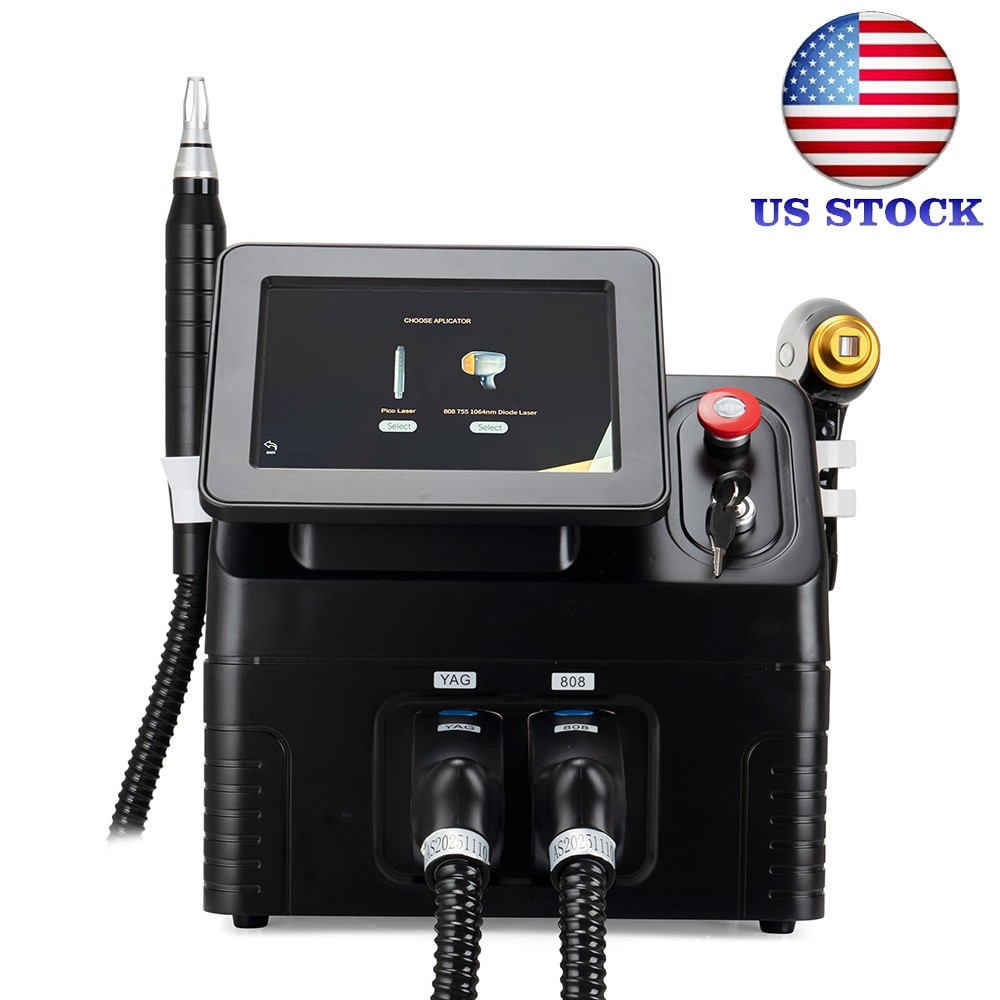 Professional 2 In 1 Diode Laser Hair Removal Machine Picosecond Tattoo Removal
