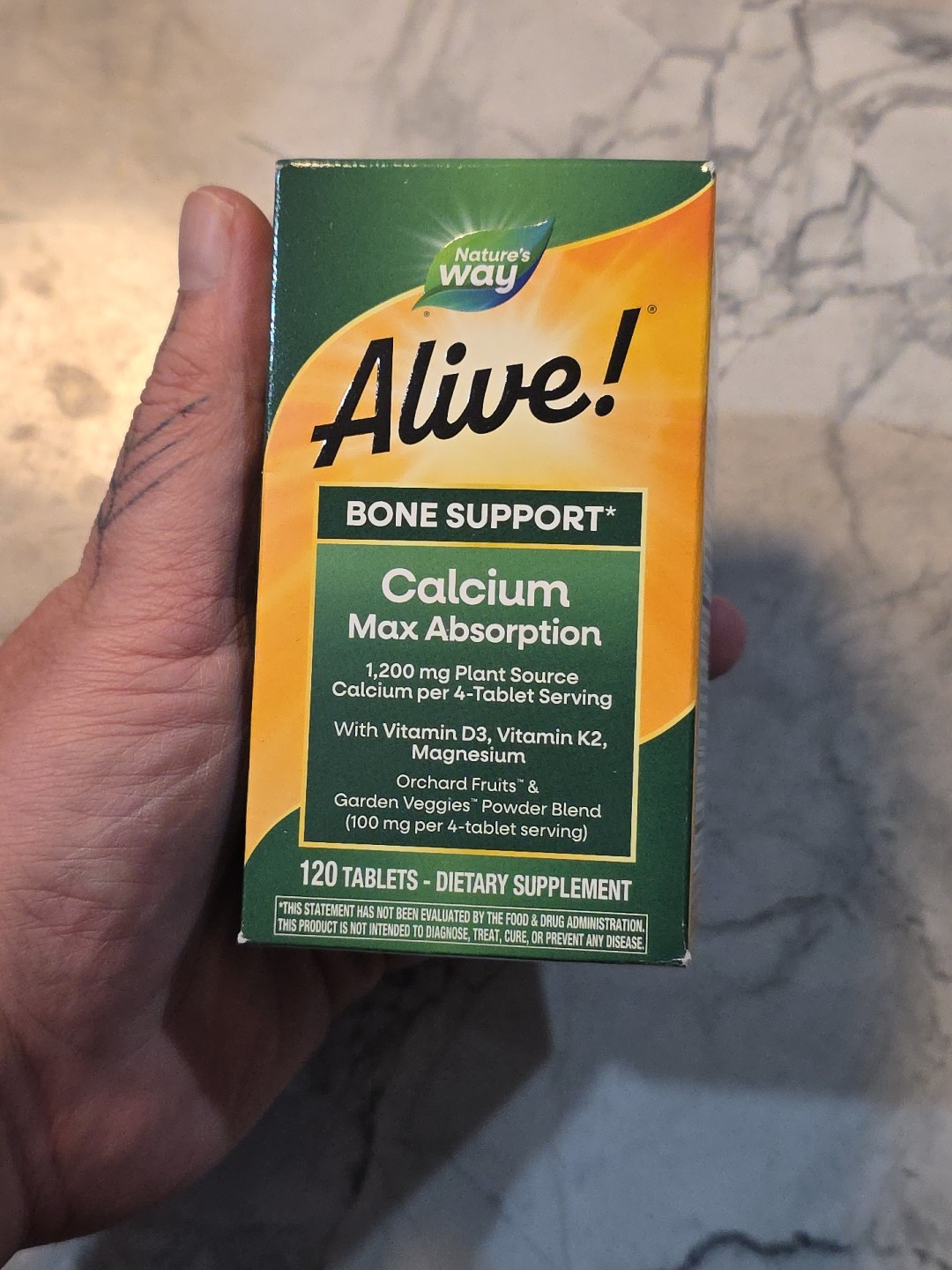 Nature’s Way Alive! Calcium Bone Formula 120 Tablet Exp 05/31/2027 FREE SHIPPING