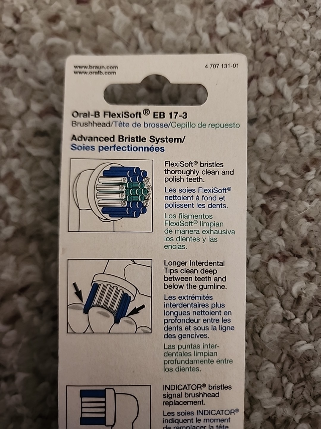 Oral-B Flexisoft Flexi-Soft Replacement Toothbrush Heads Refills EB 17-3