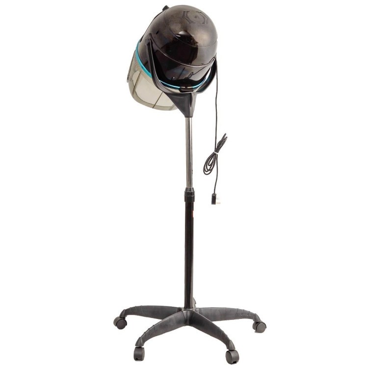 Salon Standing Hair Bonnet Dryer — 40–60°C, 60-Min Timer, Wheels