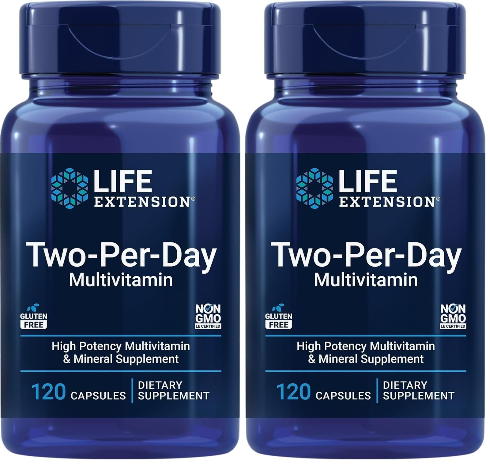 Life Extension Two-Per-Day Multivitamin – 120 Capsules, Non-GMO, Gluten-Free