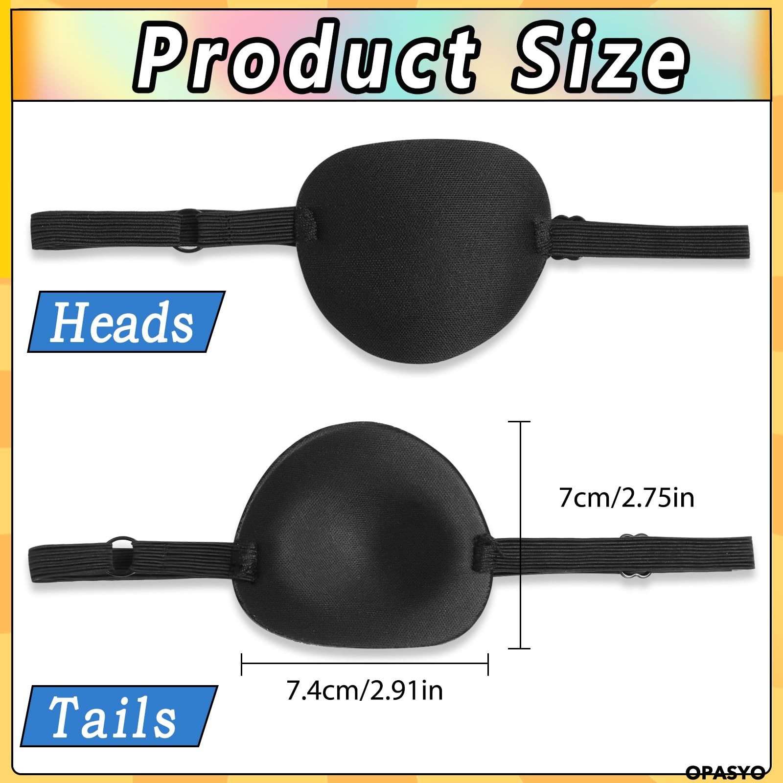 Eyepatch 2pcs Reusable Eye Patches,3D Adjustable Eye Patch for adults,Black R…