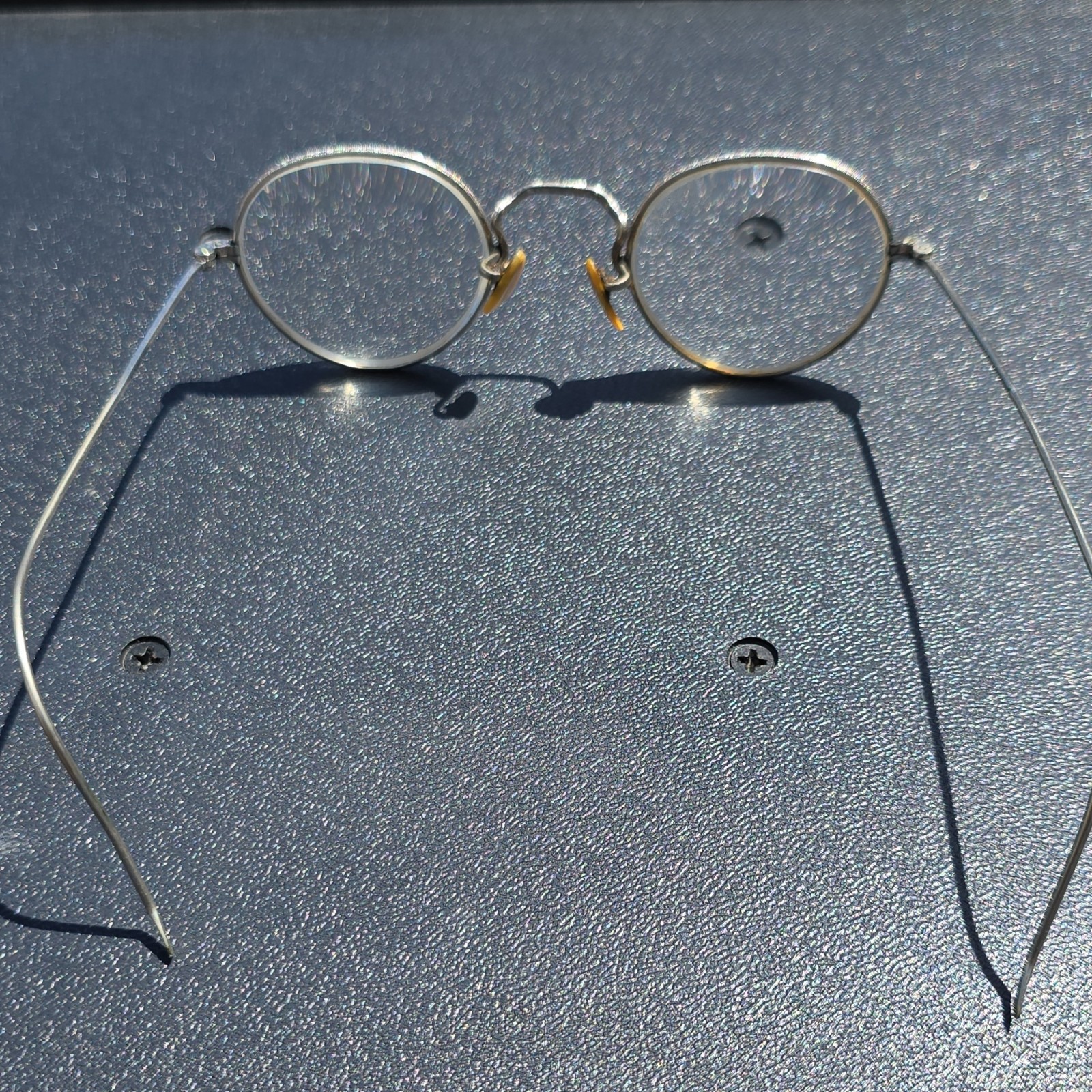 Silver Metal Round Full Rim Eyeglasses Frames, Solid, Unisex Adults