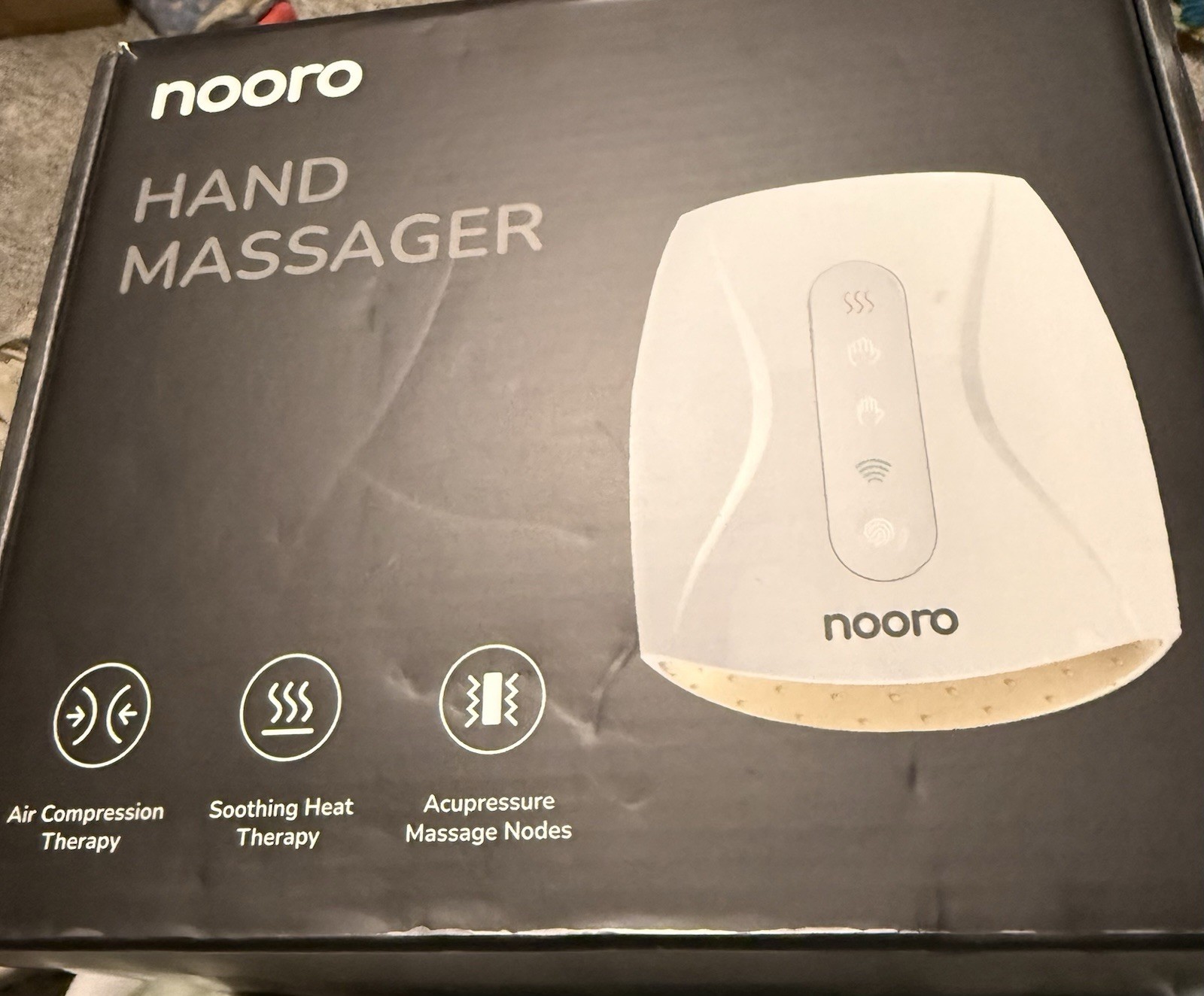 Nooro Hand Massager Advanced Heat Therapy to Support Hand Discomfort OPEN BOX