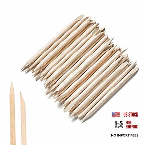 Nail Art Orange Wood Sticks, 50PCS Multi Functional 50 Count (Pack of 1)