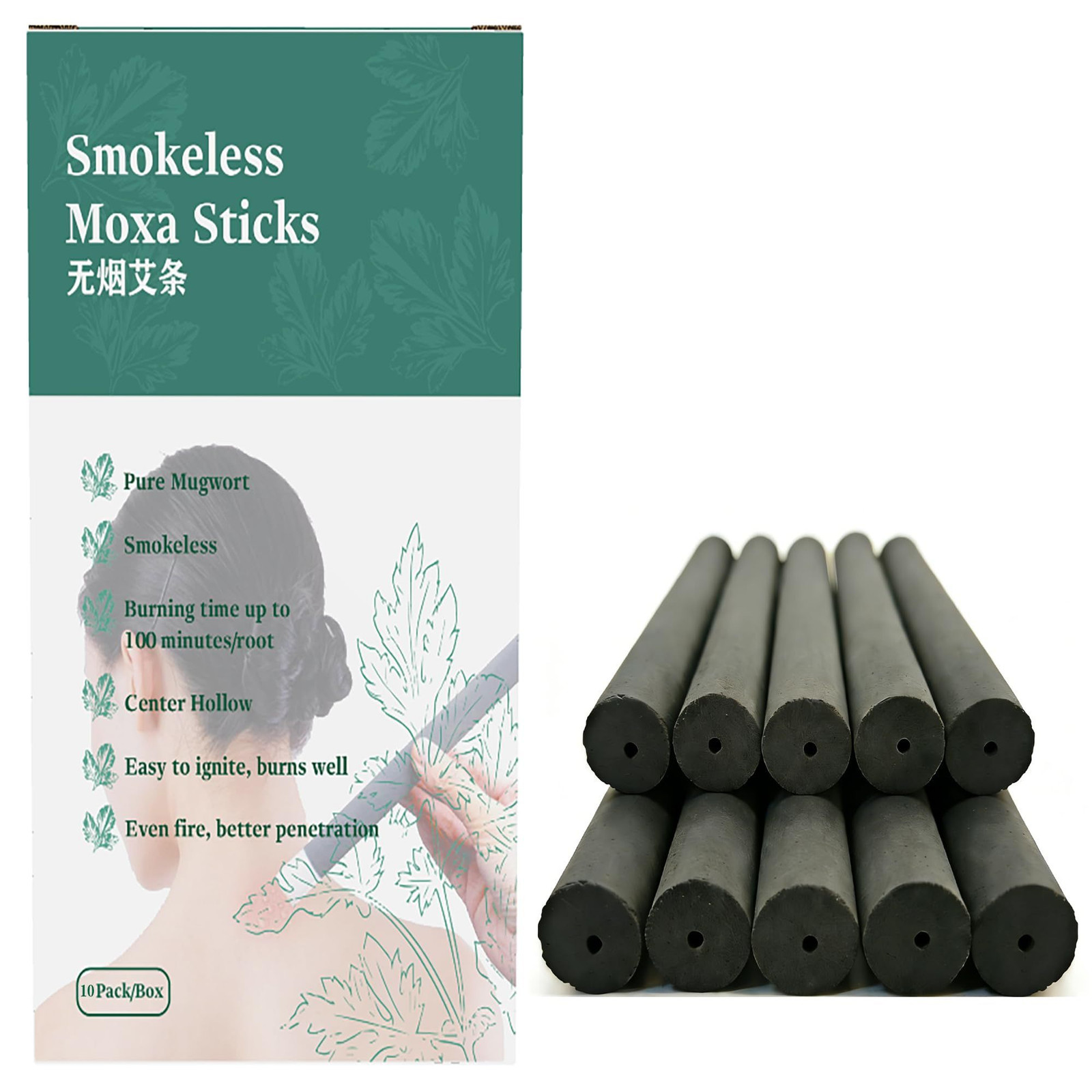 Natural Moxa Sticks for Moxibustion – 20 Count (Pack of 1), Stick20