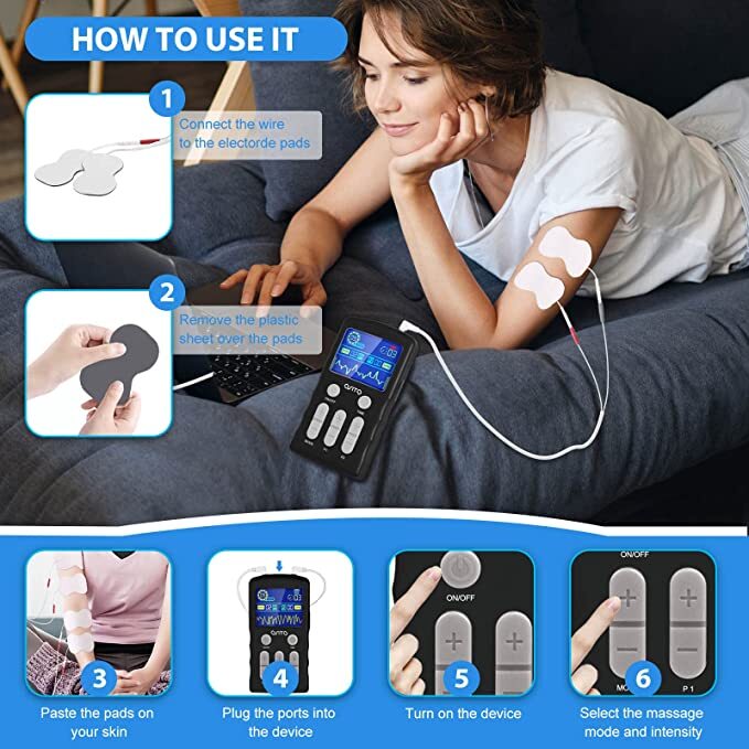 Tens Unit Machine Muscle Stimulator Electric Pulse Massager Therapy Pain Relief
