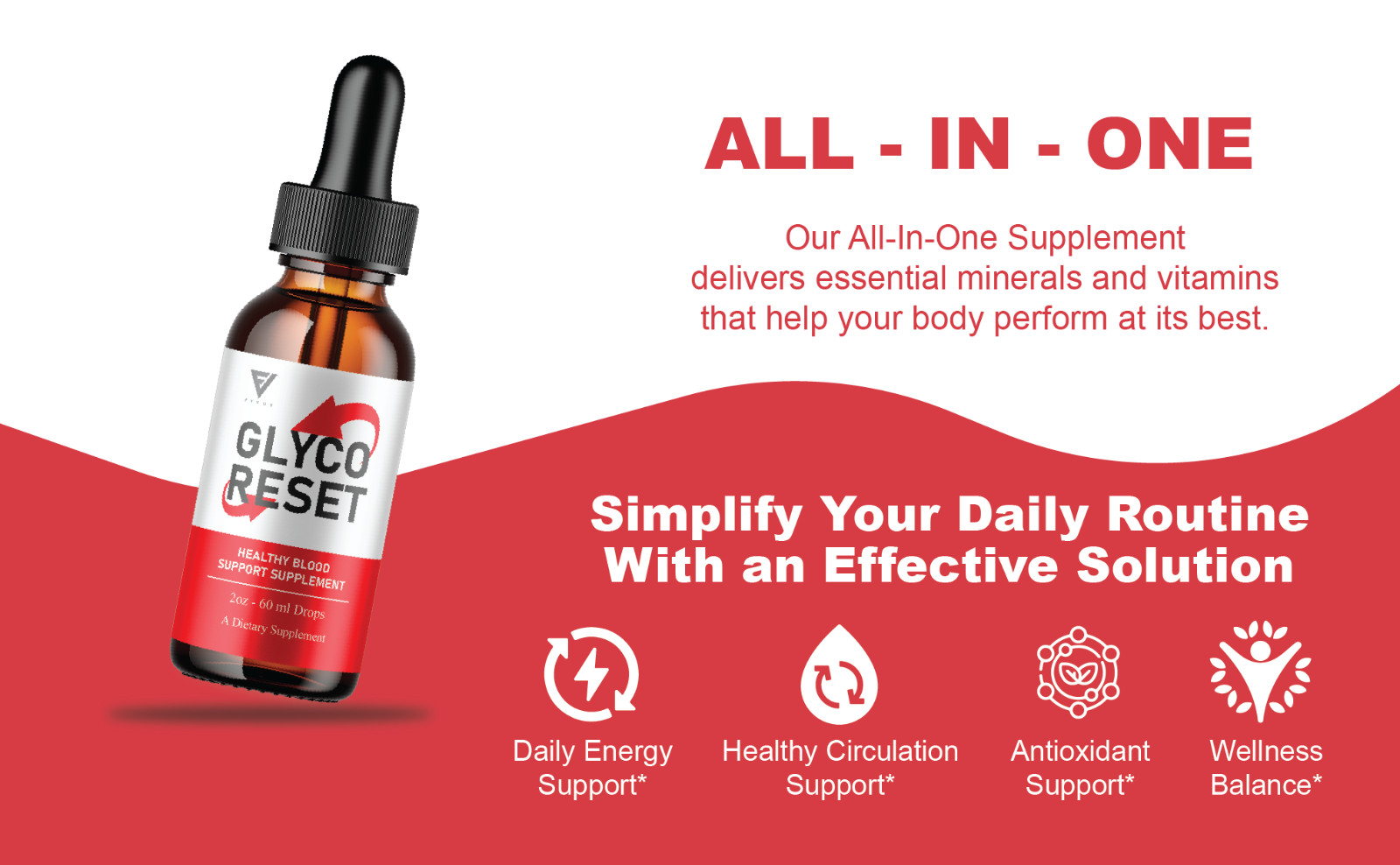 (5 Pack) Glyco Reset Drops, GlycoReset Premium Blood Support Supplement (10oz)