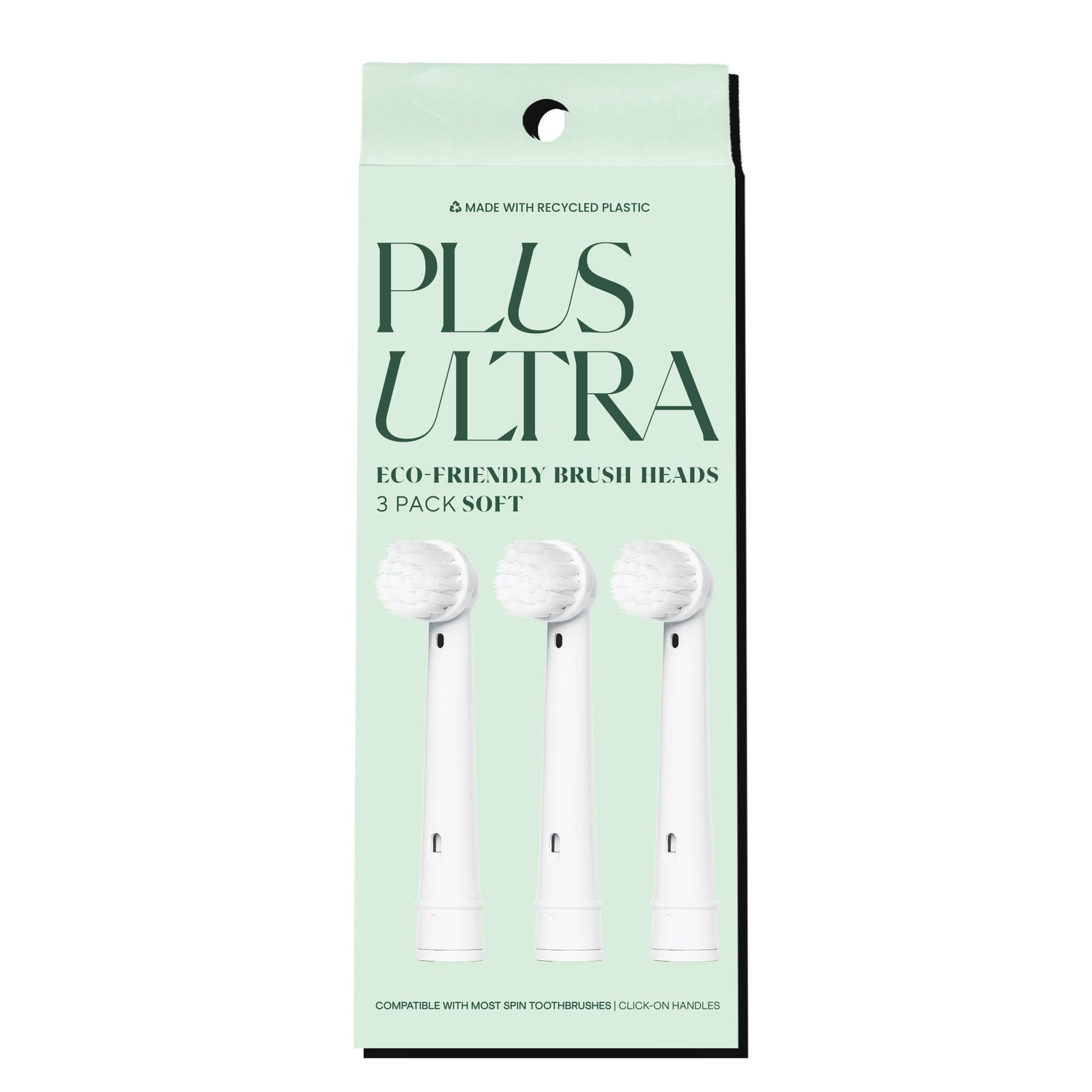Toothbrush Heads 3 Pack – Soft Bristles for Sensitive Teeth – Eco Design