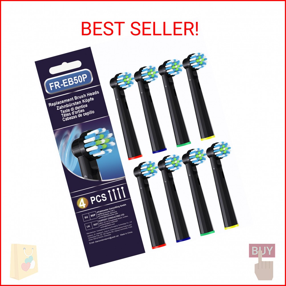 Replacement Heads Compatible with Braun Oral B Pro 1000, Genius X, Smart 1500 El