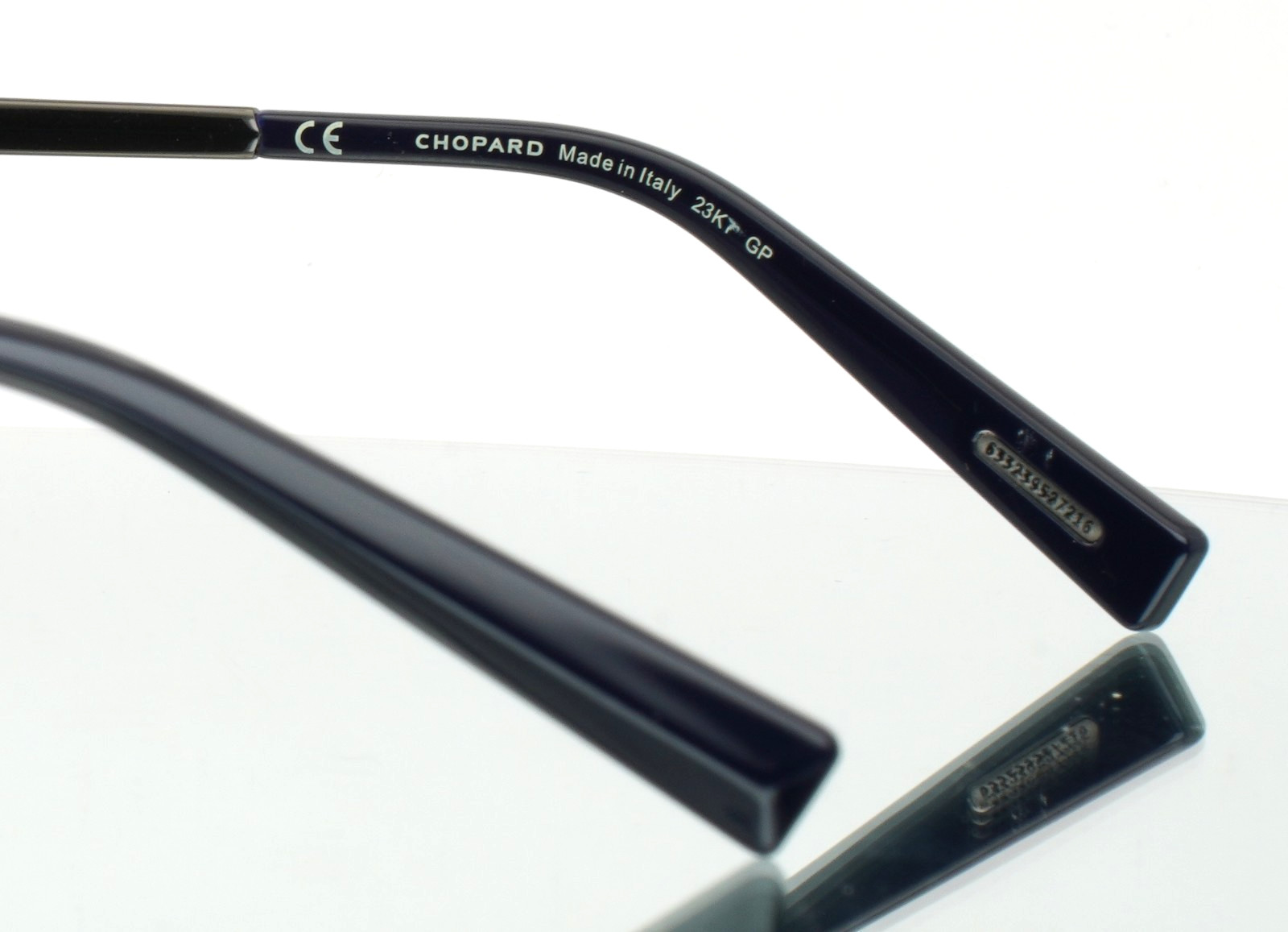 CHOPARD VCHD20 0568 Gunmetal Mens Rectangle Rimless Eyeglasses 56-16-145 B:38