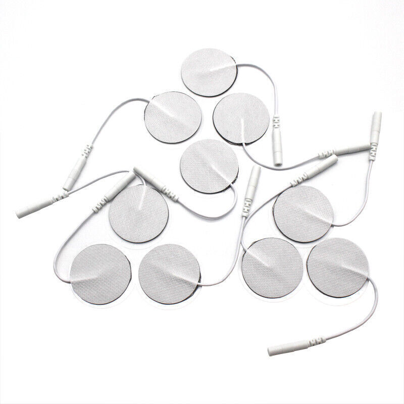 36 Replacement Electrode Pads for Massagers /Tens Units 1.25” Round White Cloth