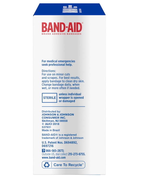80 ct Band-Aid Brand Tru-Stay Sheer Strips Adhesive Sterile Bandages for First A