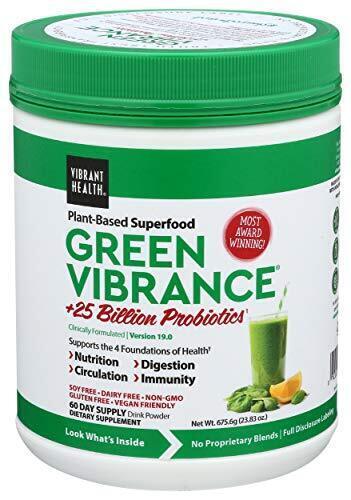Vibrant Health Green Vibrance Plant-Based Superfood Powder – 60 Day- EXP 2028