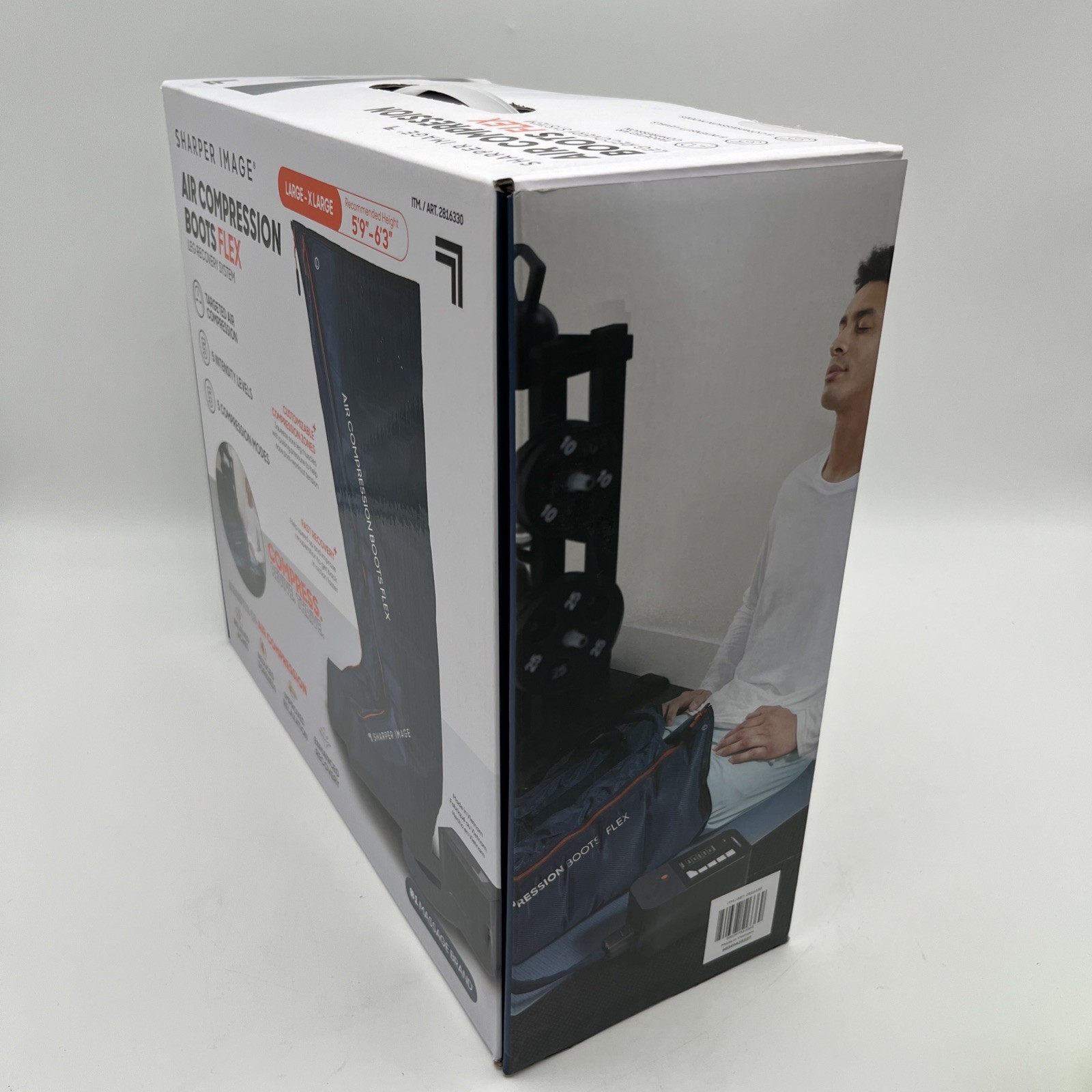 Sharper Image Air Compression Boots Flex Leg Recovery System Large/XL 5’9”-6’3”