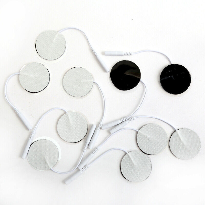 36 Replacement Electrode Pads for Massagers /Tens Units 1.25” Round White Cloth