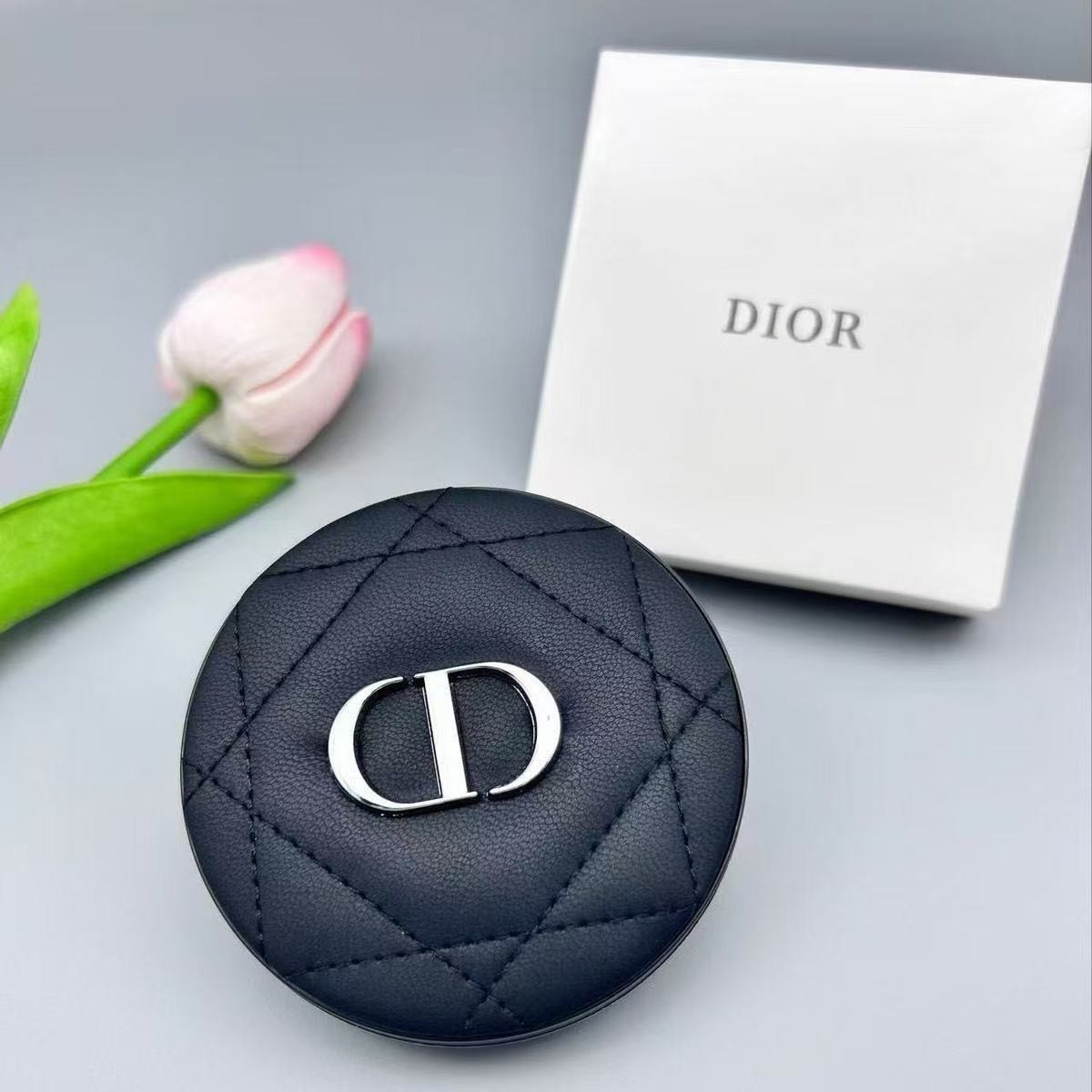 Dior Beauty Black silver Makeup Compact Mirror VIP Gift New in Box