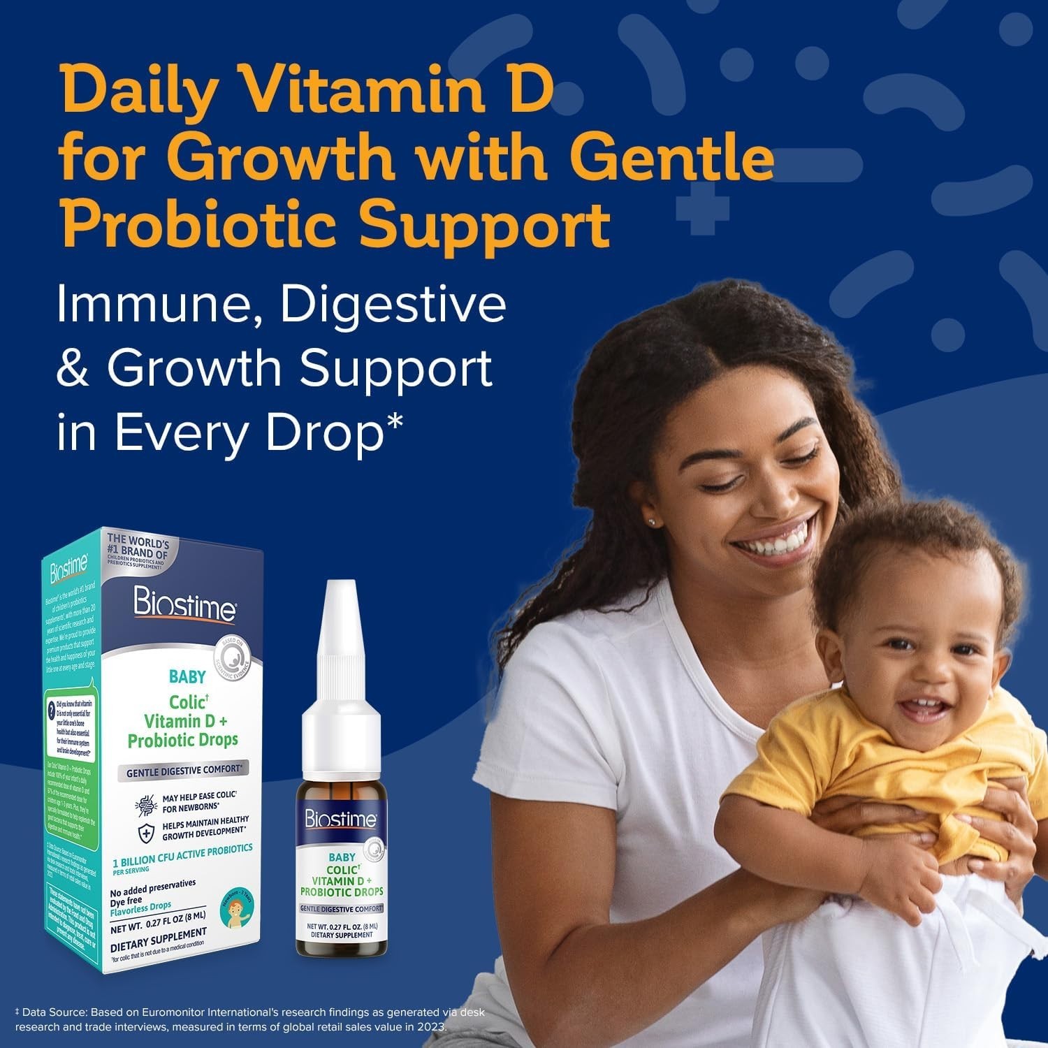 Biostime Baby Vitamin D & Colic Probiotic Drops for Newborns to 3 Years Old