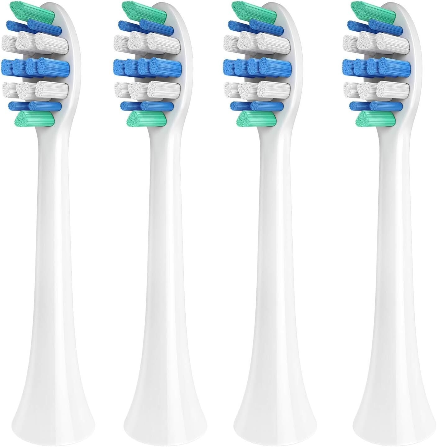 Replacement Toothbrush Heads Compatible with Phillips Sonicare Snap-on 4 Pack