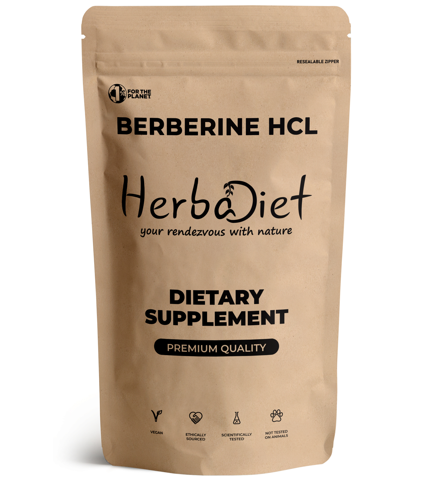 Premium Berberine HCL 98% Extract Powder for Blood Sugar Control, 100g